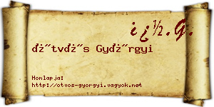 Ötvös Györgyi névjegykártya